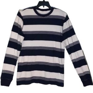 Vintage Roebuck NWOT medium navy white stripe sweater. NEW